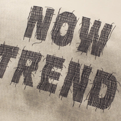 Inkjet Letters Embroidered Brushed Sweatshirt Heavy