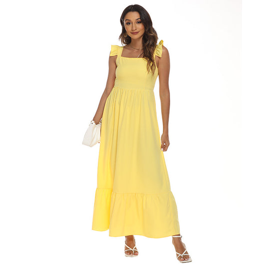 Summer Women's Bright Yellow Dress